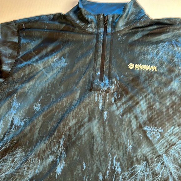 3/$25 Magellan 1/4 Zip Pullover Blue Camo Realtree Fishing Shirt Size L - Picture 3 of 12